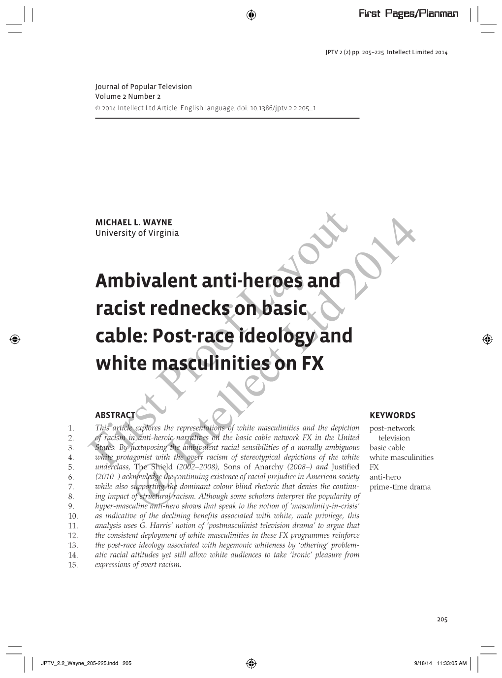 First Proof Layout @ Intellect Ltd 2014