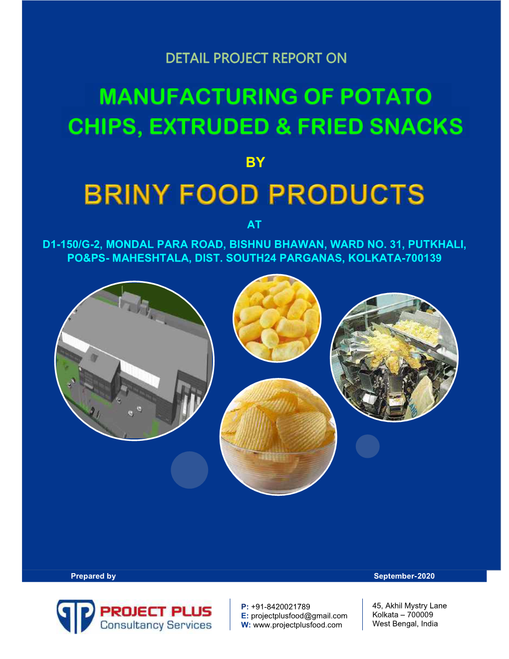 Manufacturing of Potato Chips, Extruded & Fried Snacks