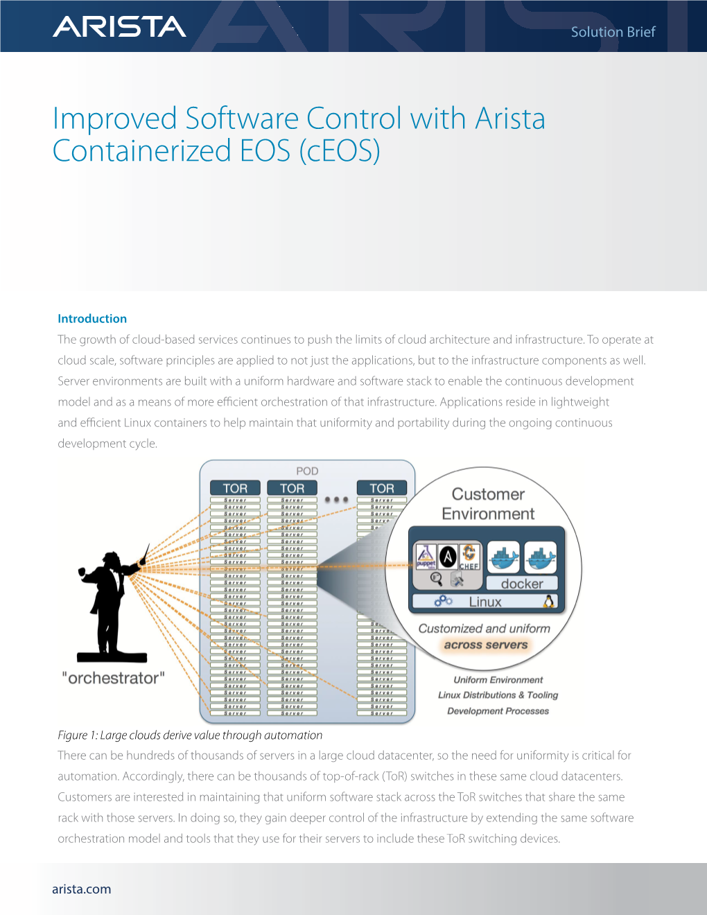 Improved Software Control with Arista Containerized EOS (Ceos)