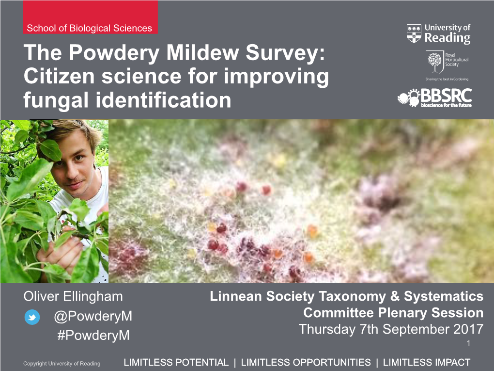 The Powdery Mildew Survey: Citizen Science for Improving Fungal Identification