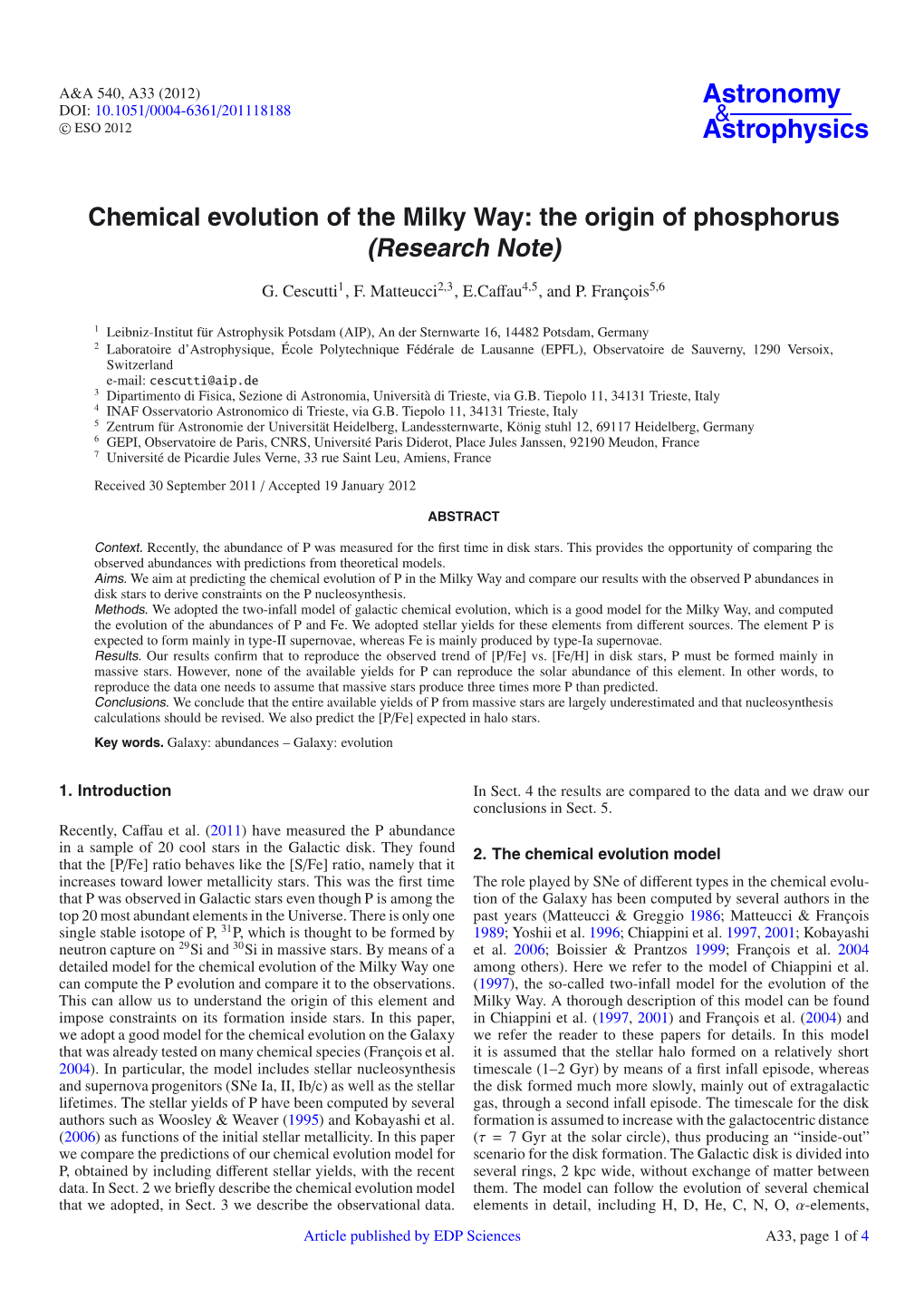 The Origin of Phosphorus (Research Note)