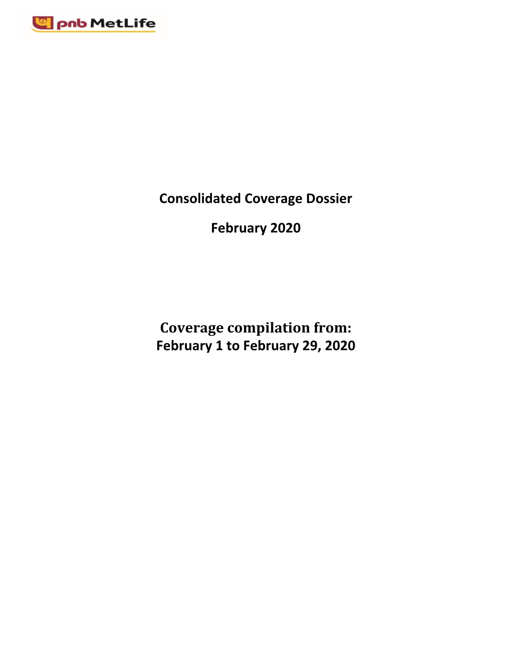 Consolidated Coverage Dossier February 2020