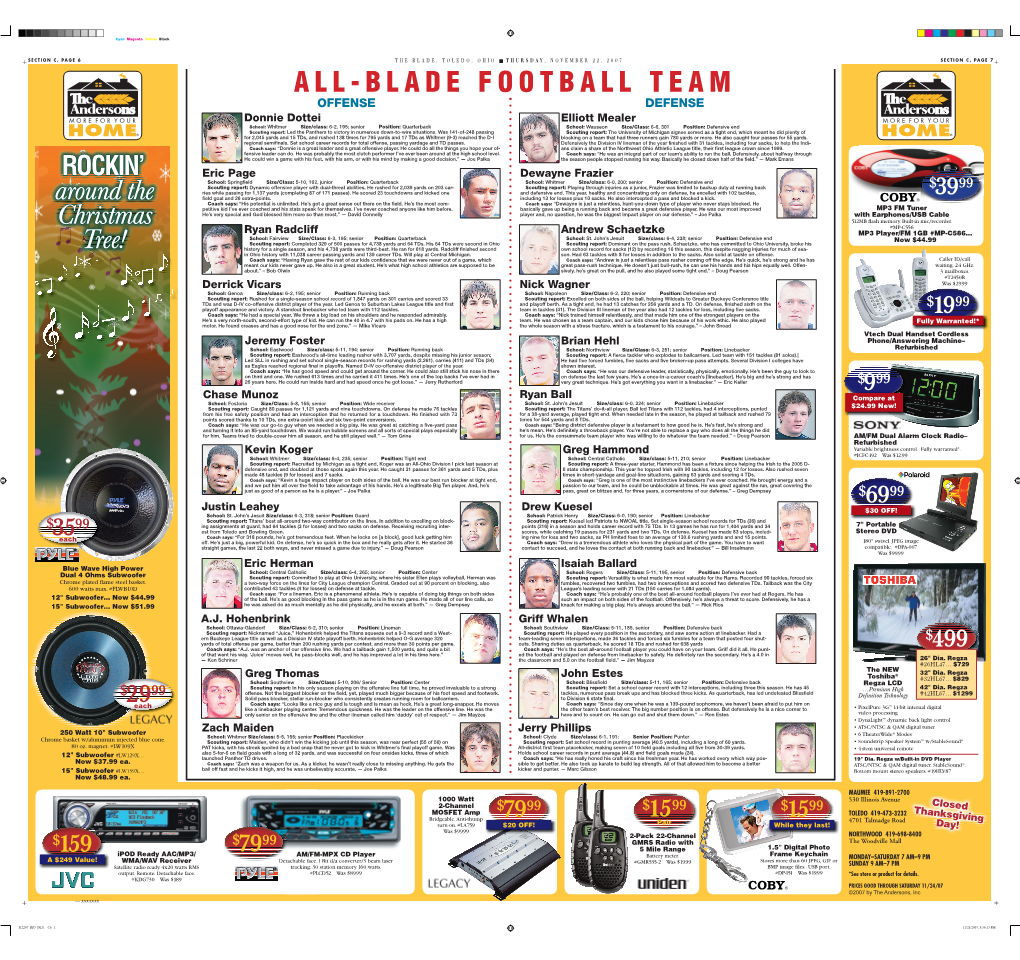 All-Blade Football Team