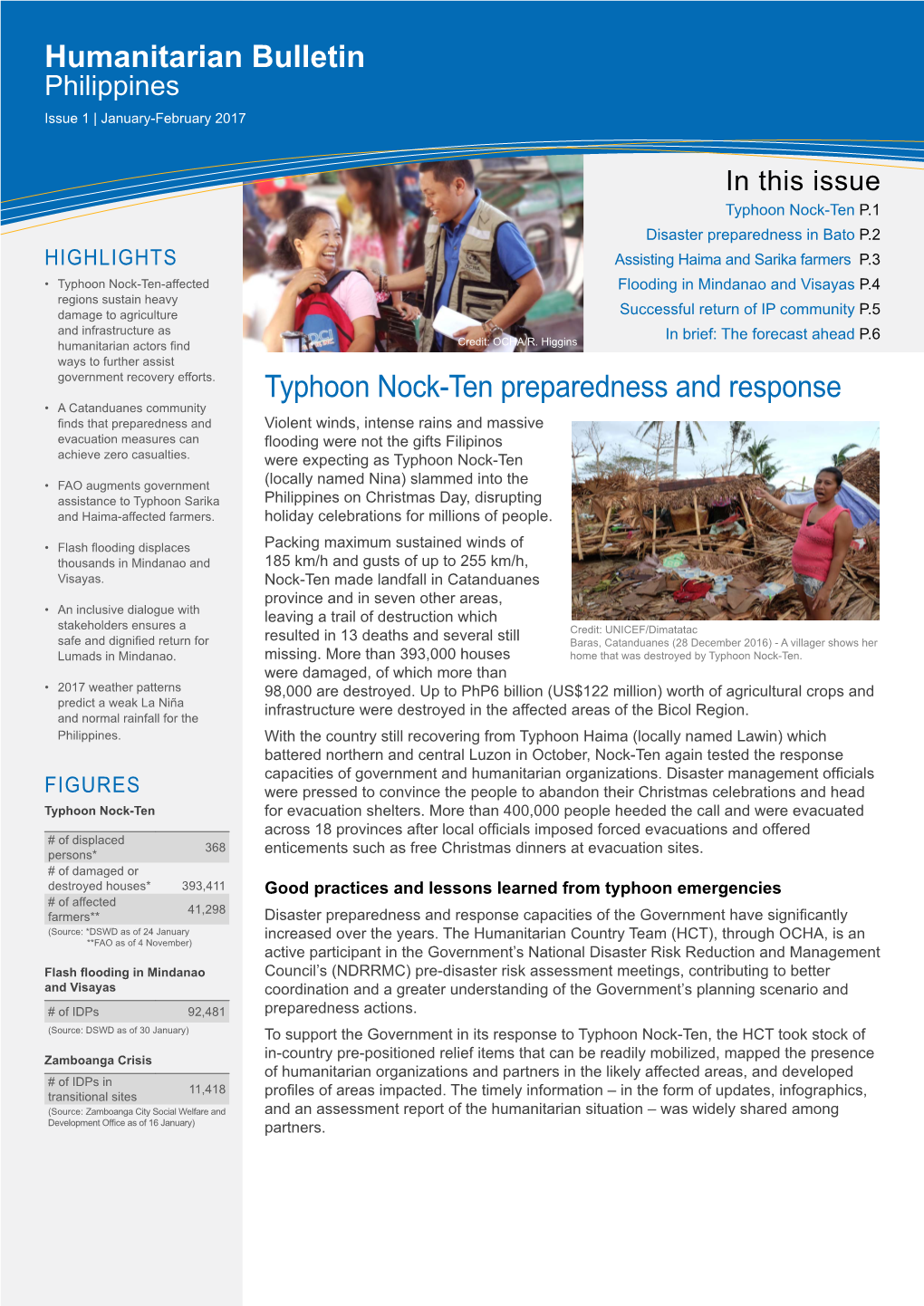 Typhoon Nock-Ten Preparedness and Response Humanitarian Bulletin