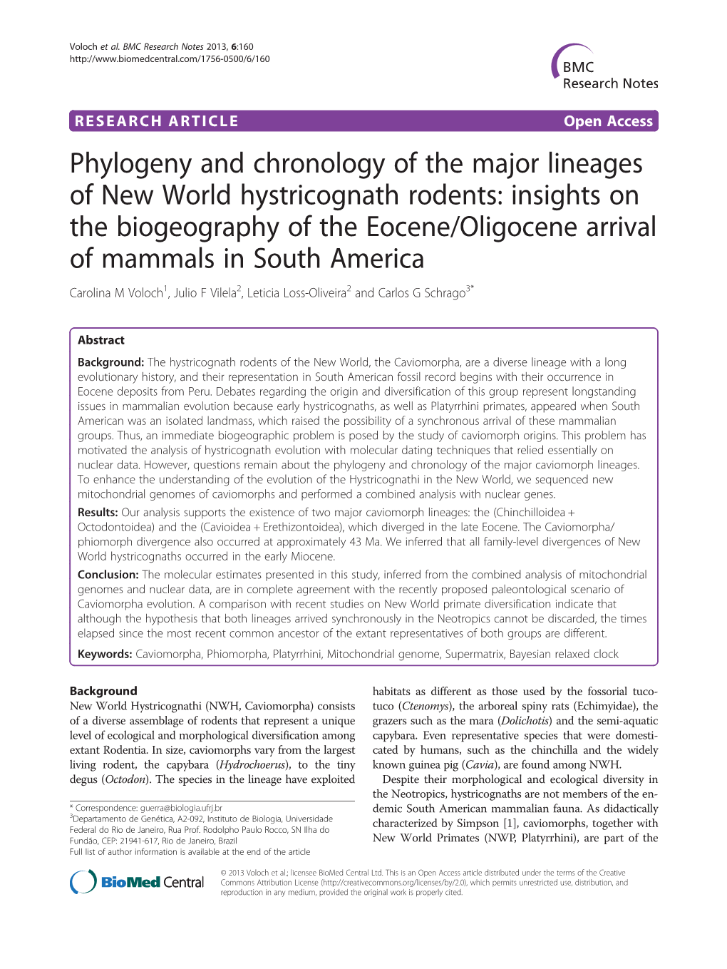 Phylogeny and Chronology of the Major Lineages of New World