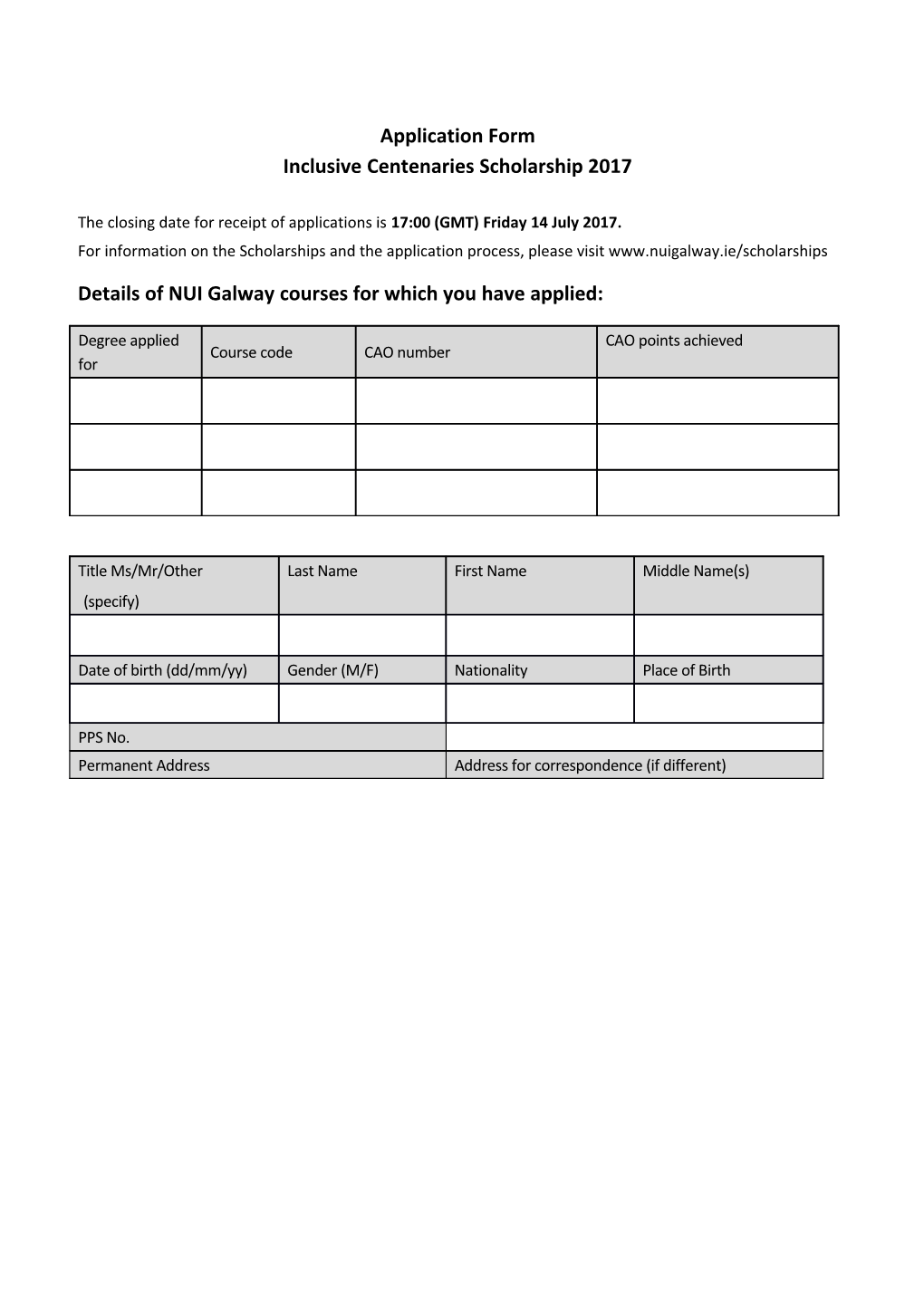 Application Form s35