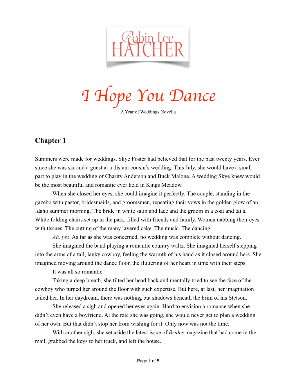 I Hope You Dance Excerpt.Pages