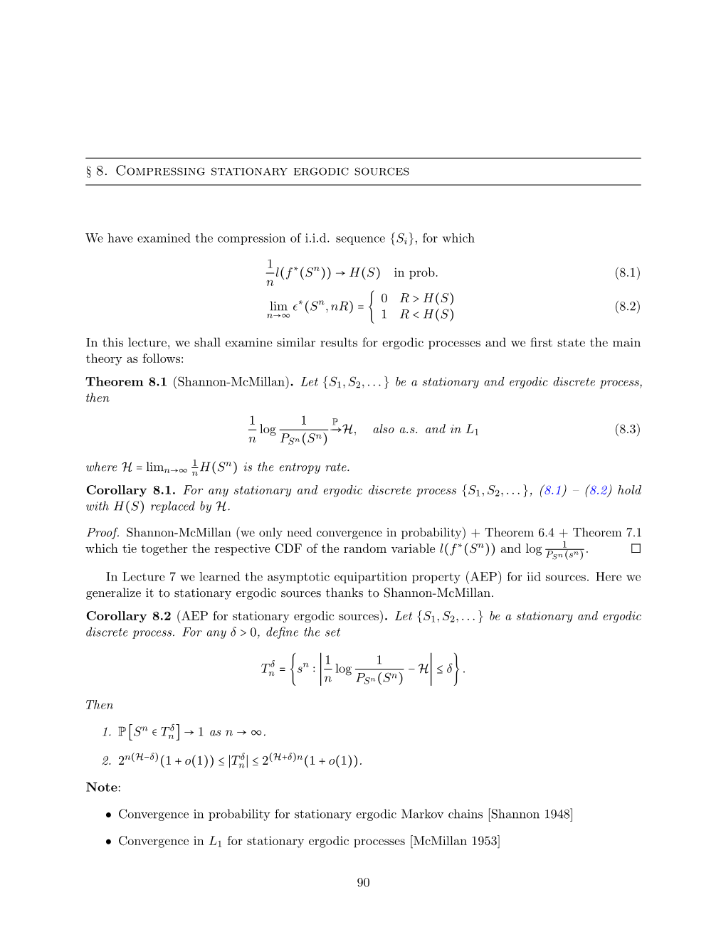 Compressing Stationary Ergodic Sources