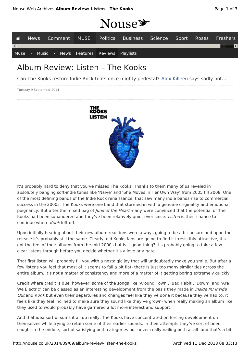 Album Review: Listen – the Kooks | Nouse
