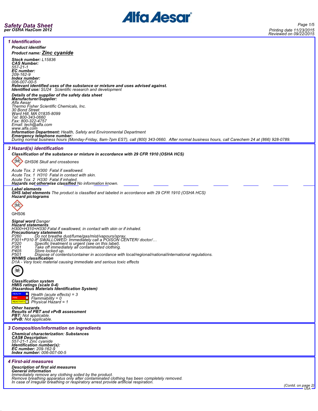 Safety Data Sheet