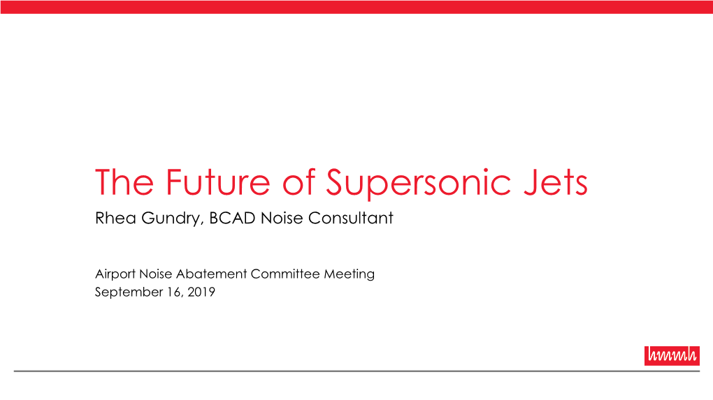 HMMH-The Future of Supersonic Jets Presentation (PDF)