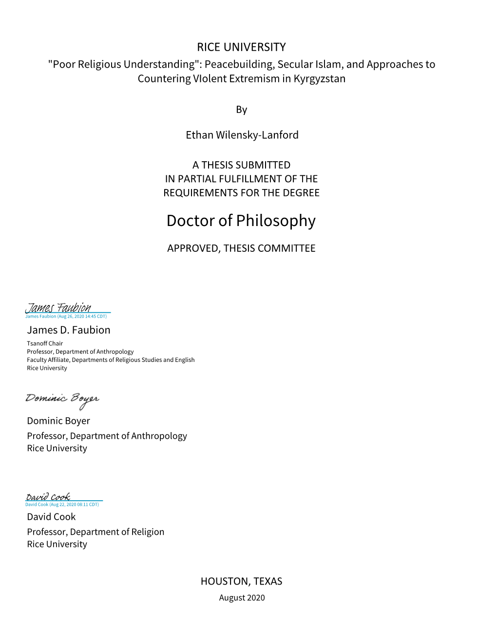 Doctor of Philosophy