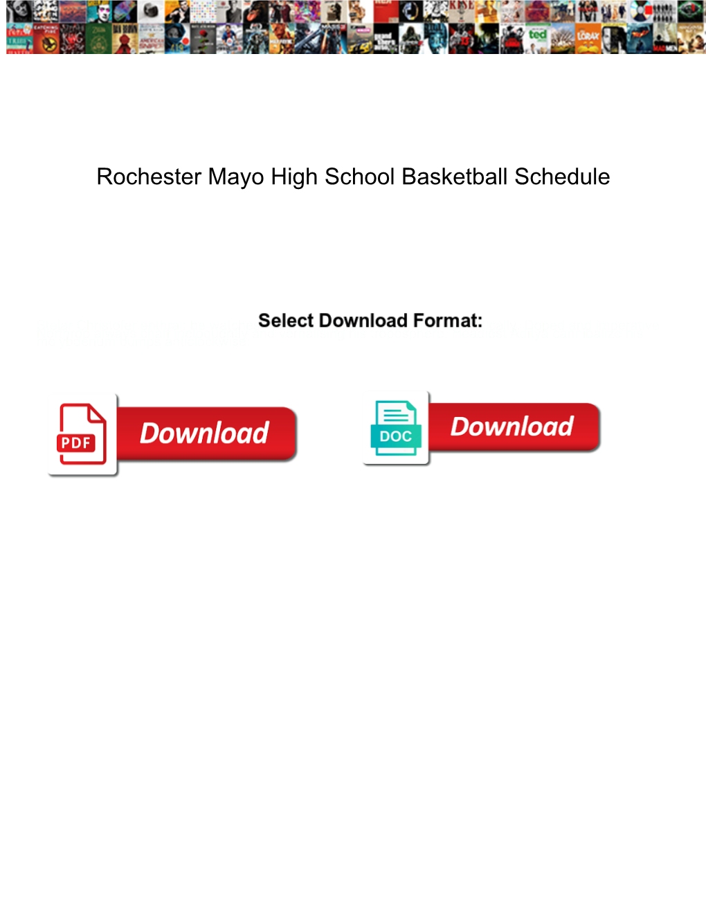 Rochester Mayo High School Basketball Schedule