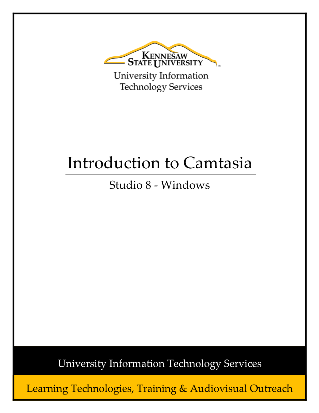 Introduction to Camtasia Studio 8 - Windows