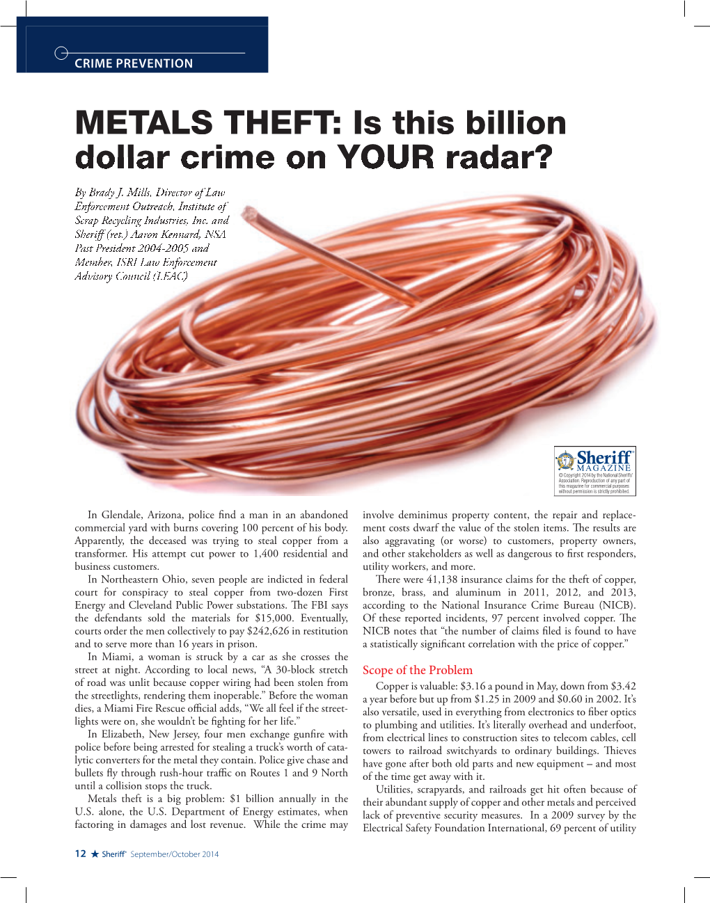 METALS THEFT: Is This Billion Dollar Crime on YOUR Radar?