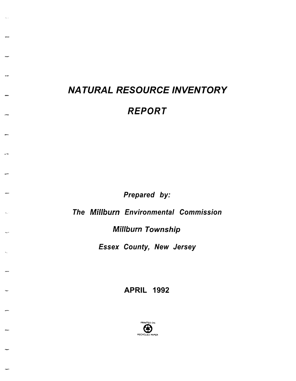 Natural Resource Inventory Report