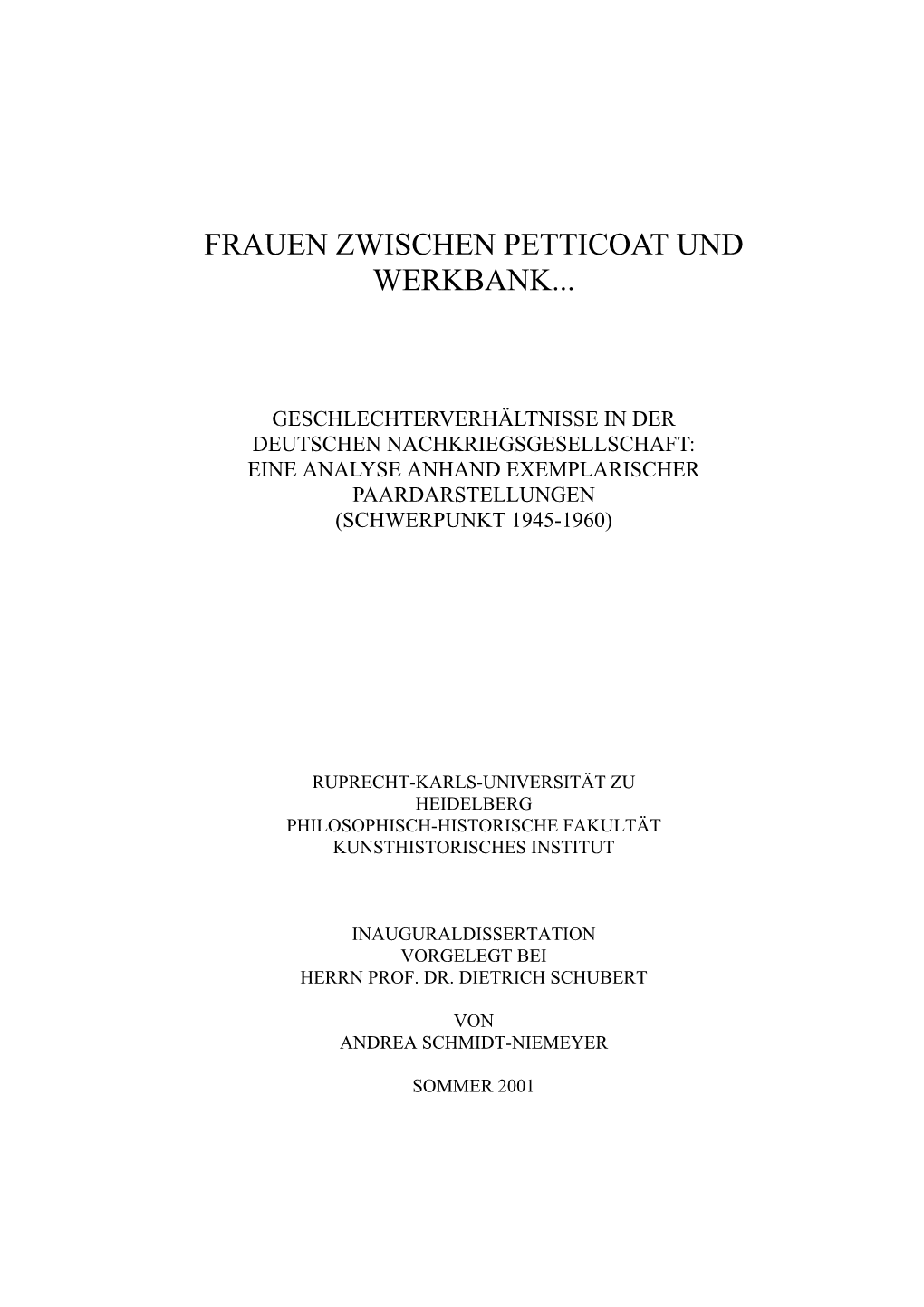 Frauen Zwischen Petticoat Und Werkbank