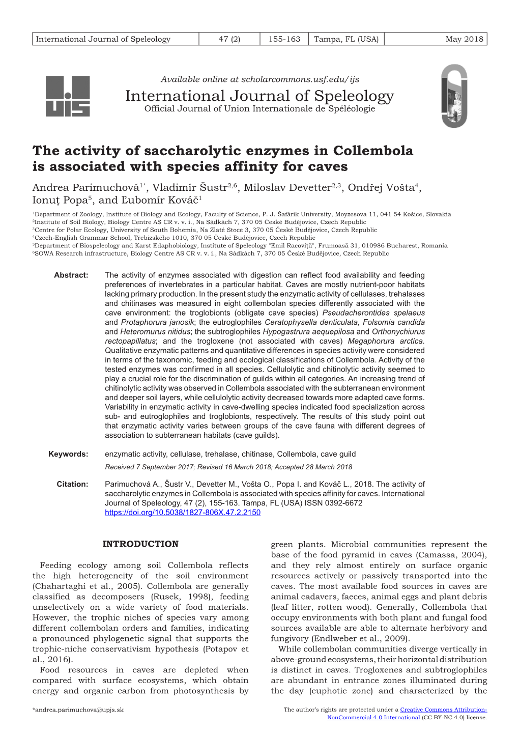 The Activity of Saccharolytic Enzymes in Collembola Is Associated With