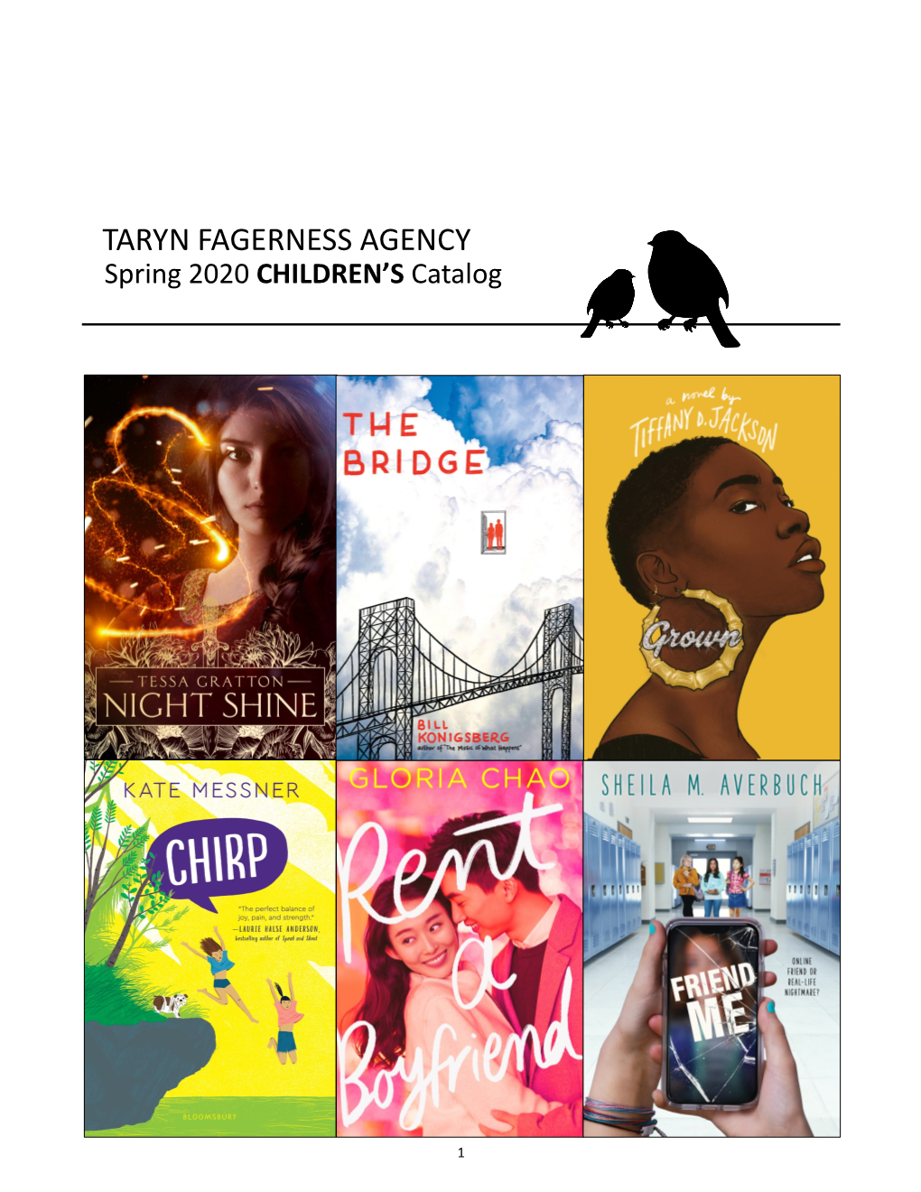 TARYN FAGERNESS AGENCY Spring 2020 CHILDREN’S Catalog