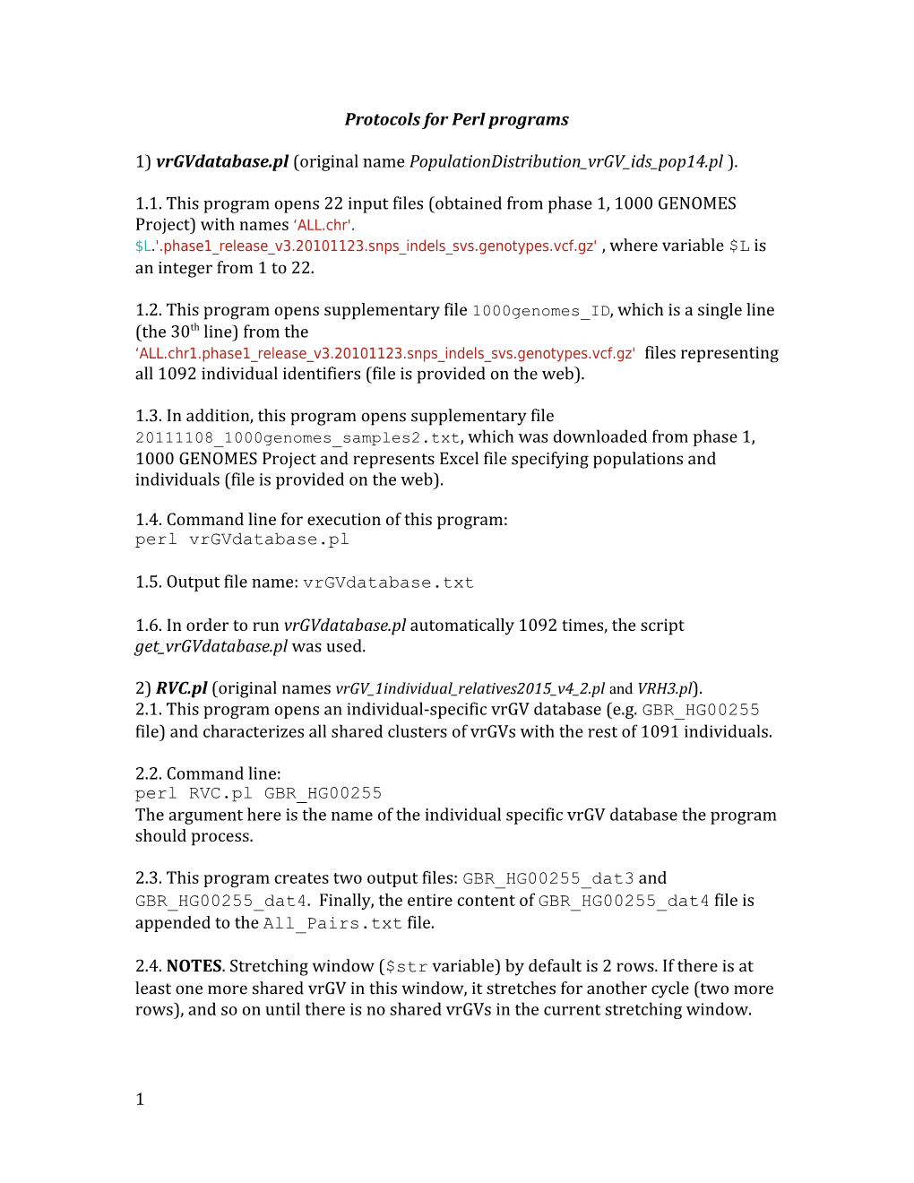 Protocols for Perl Programs