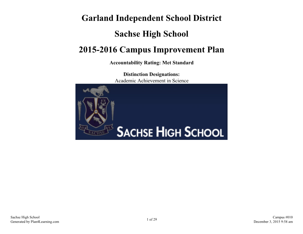 Improvement Plan