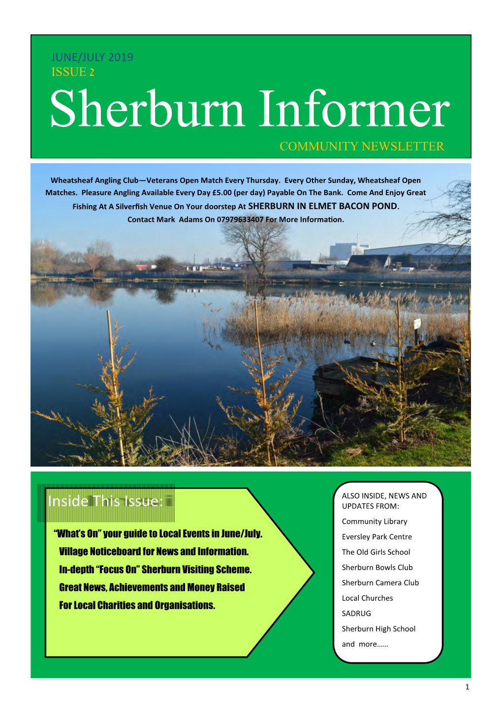 Sherburn Informer COMMUNITY NEWSLETTER