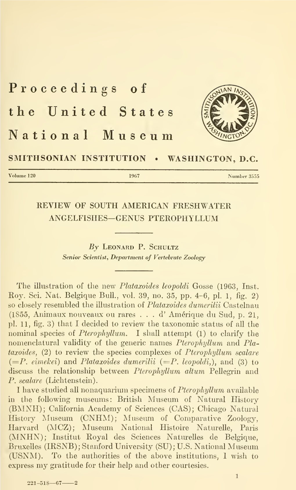 Proceedings of the United States National Museum