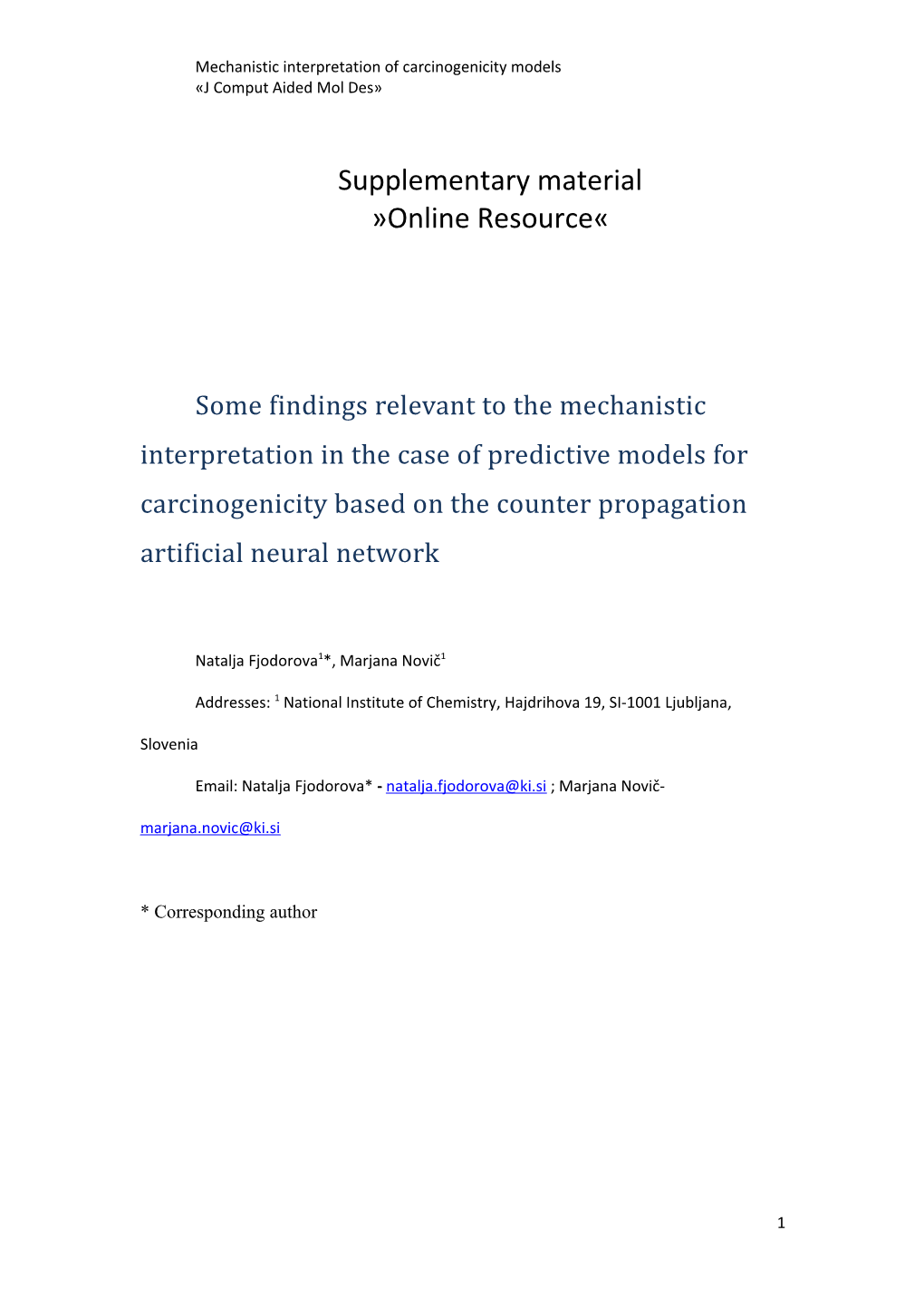 Mechanistic Interpretation of Carcinogenicity Models