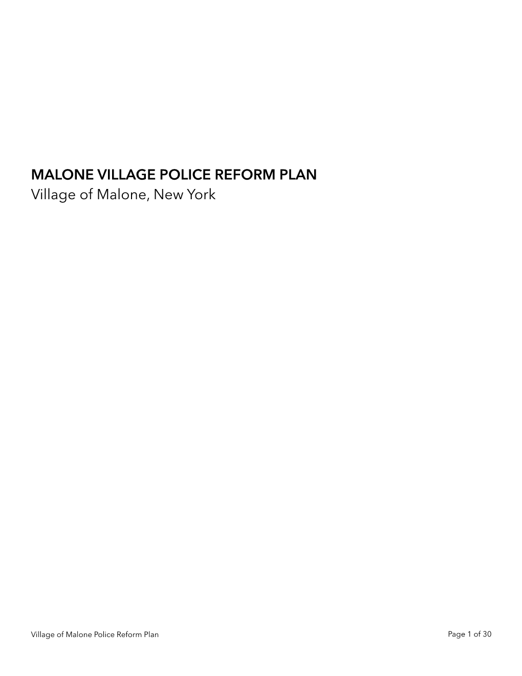 MVP Police Reform Plan” , March 29, 2021