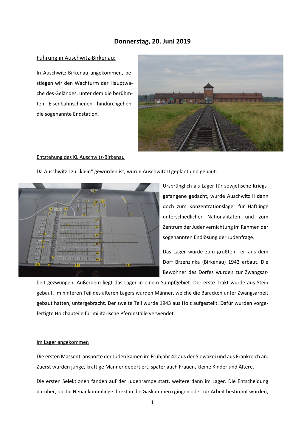 Führung in Auschwitz-Birkenau
