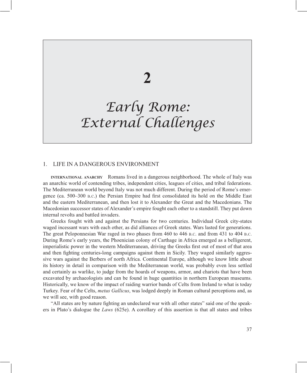 Early Rome: External Challenges