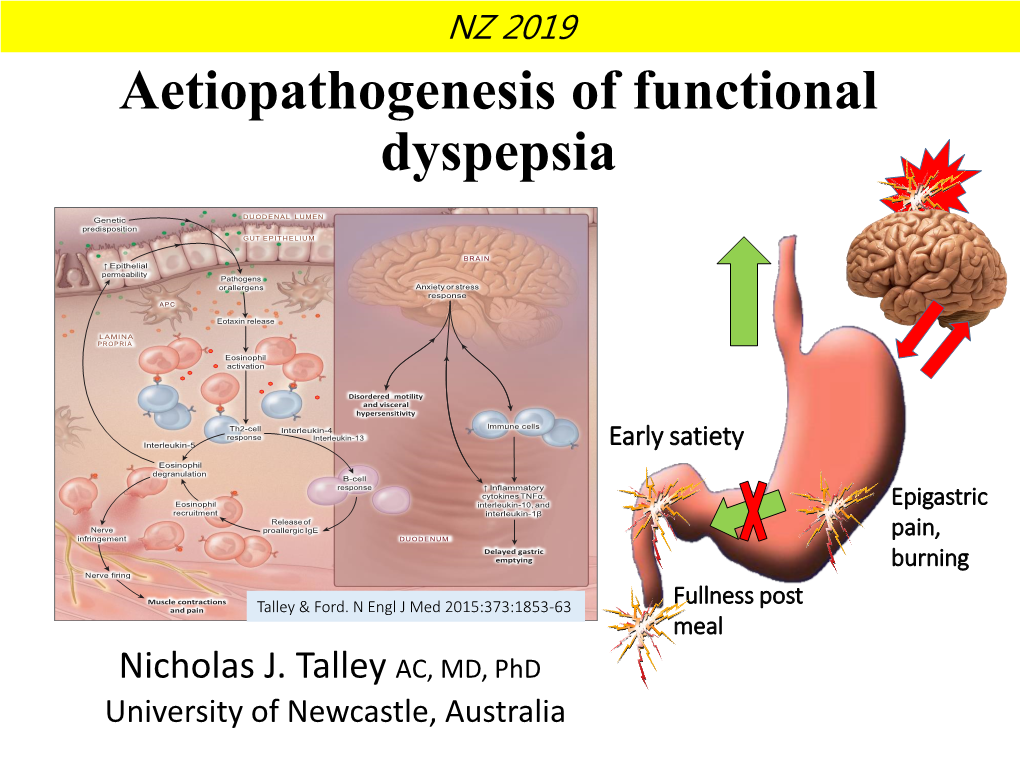 Aetiopathogenesis of Functional Dyspepsia