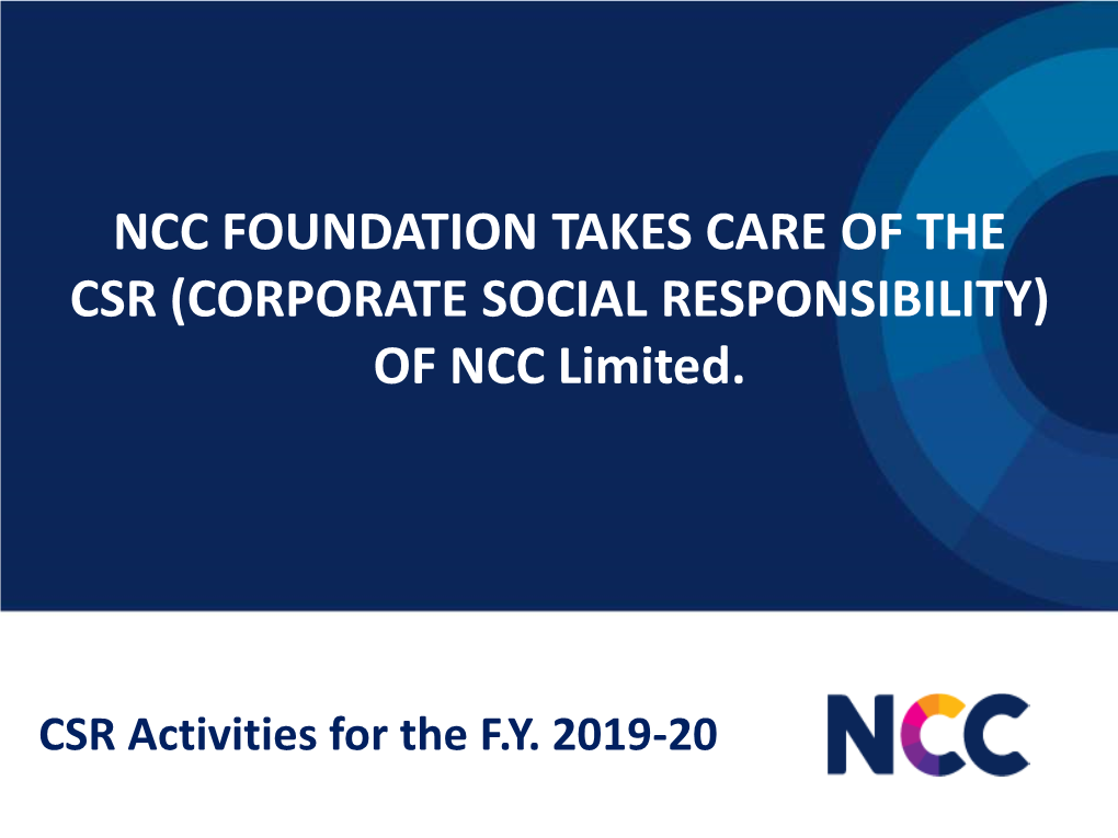 NCC Foundation Presentation