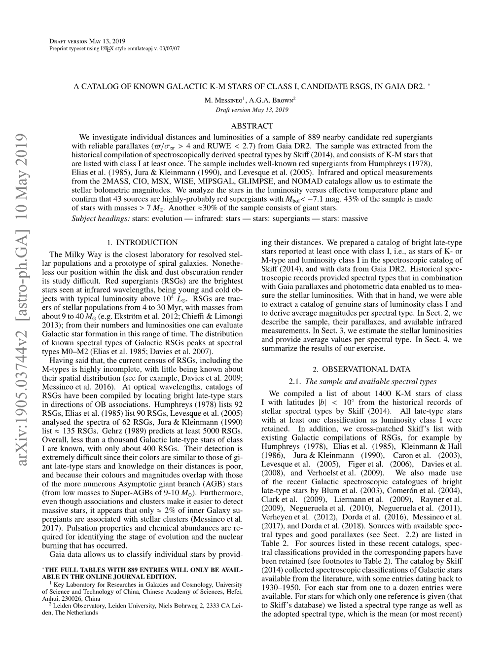 A Catalog of Known Galactic KM Stars of Class I, Candidate Rsgs, in Gaia