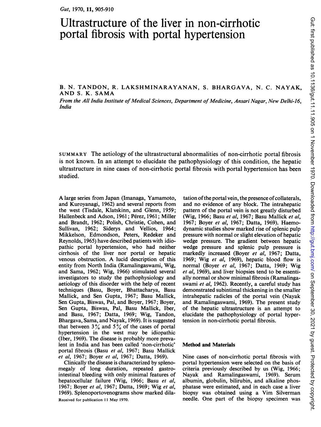 Ultrastructure of the Liver in Non-Cirrhotic Portal Fibrosis