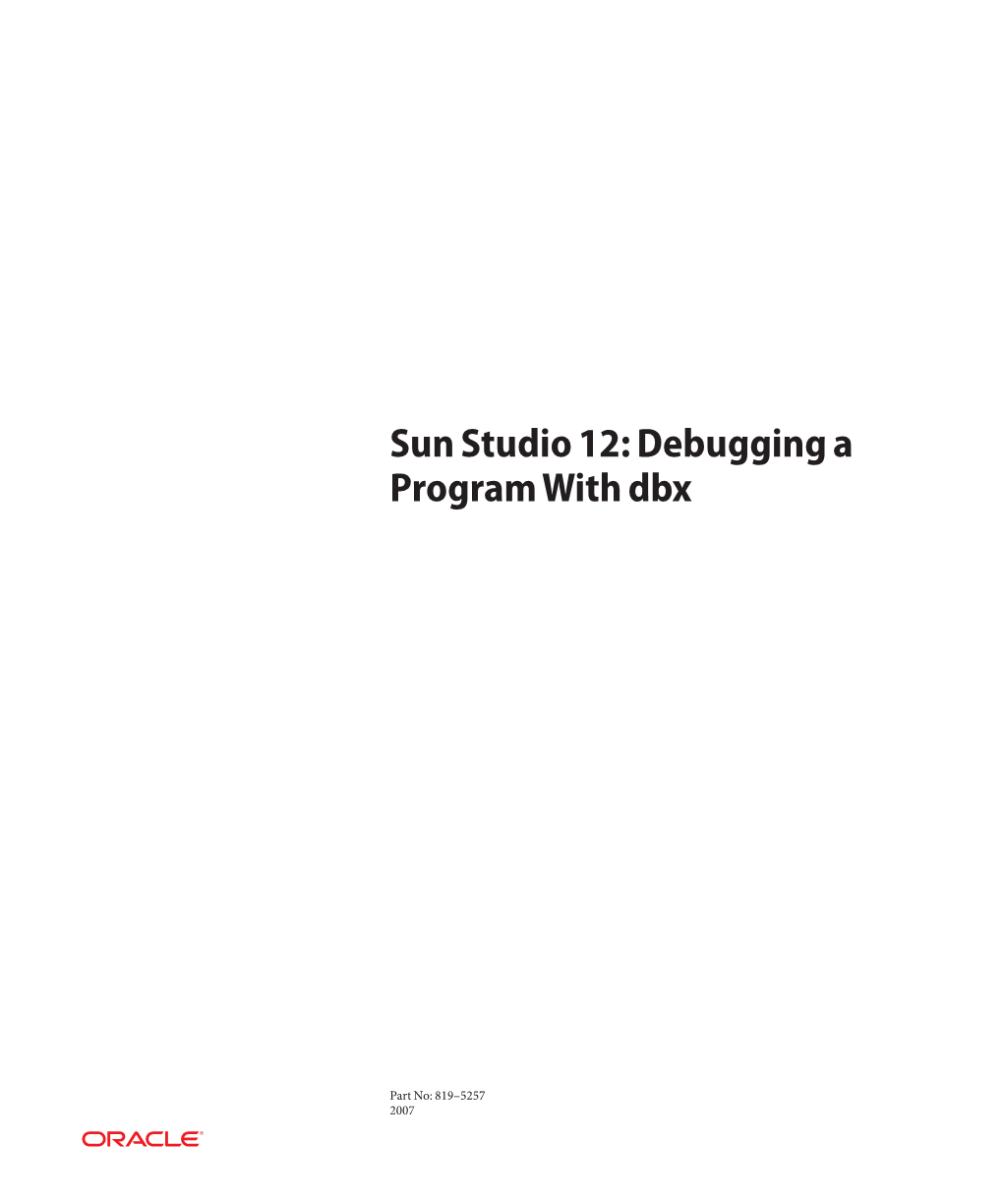 Sun Studio 12 Debugging a Program With