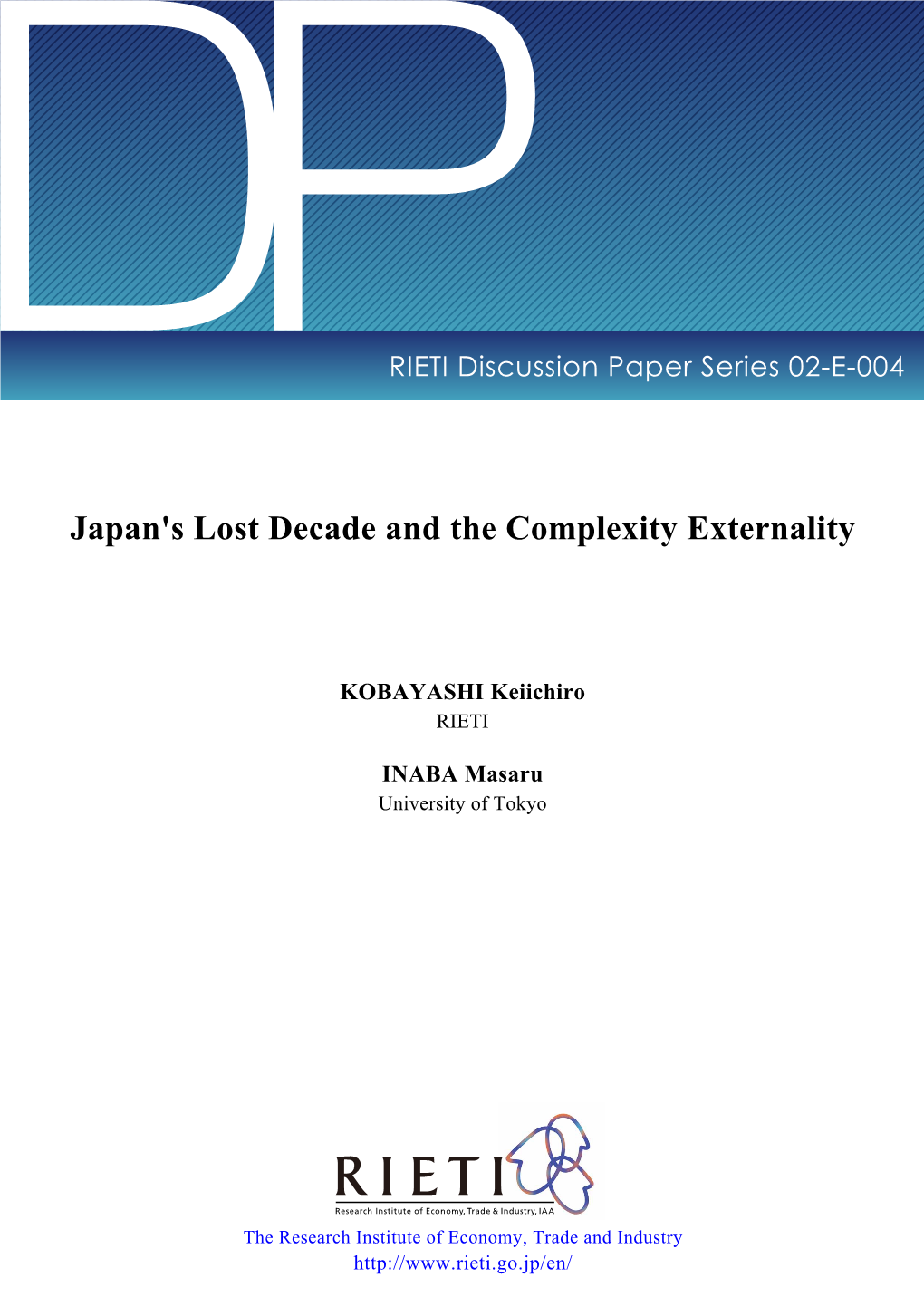 Japan's Lost Decade and the Complexity Externality