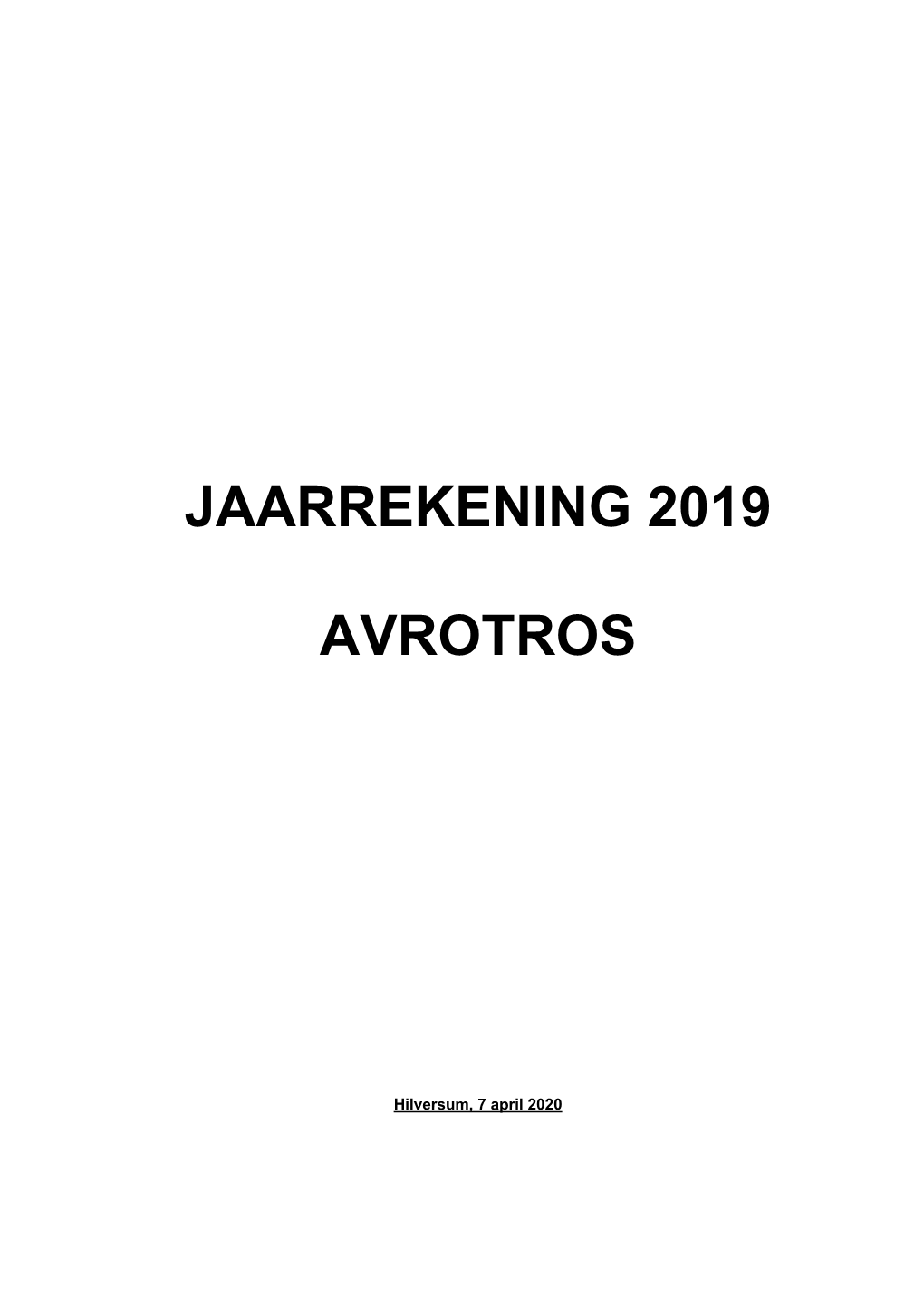 Jaarrekening 2019