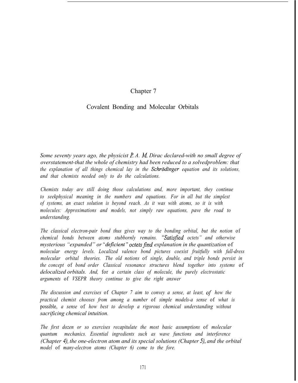 Chapter 7 Covalent Bonding and Molecular Orbitals