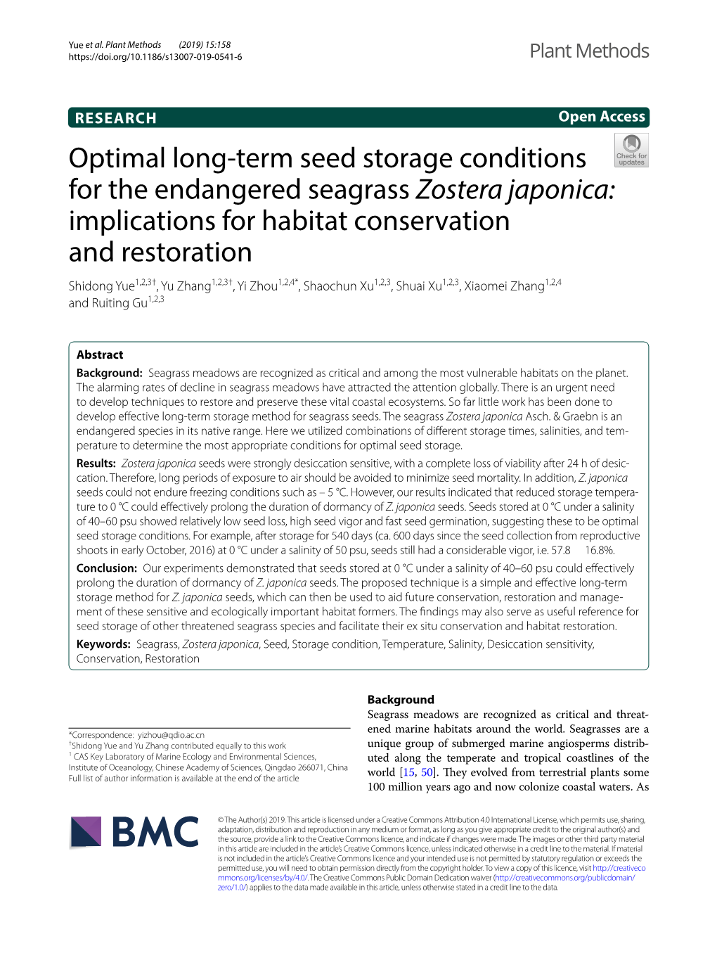 Optimal Long-Term Seed Storage Conditions for the Endangered