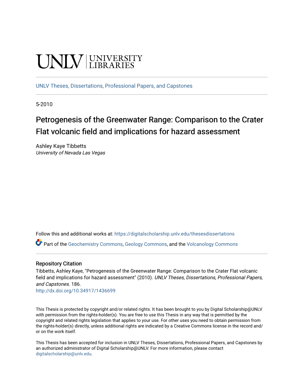 Petrogenesis of the Greenwater Range: Comparison to the Crater Flat Volcanic Field and Implications for Hazard Assessment