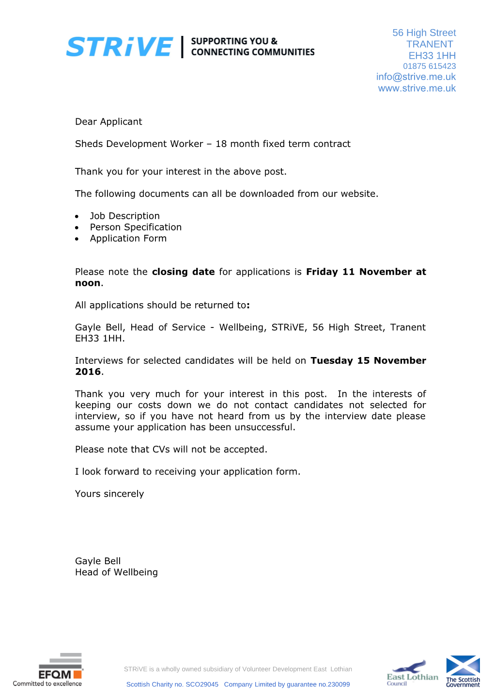 Sheds Development Worker 18 Month Fixed Term Contract