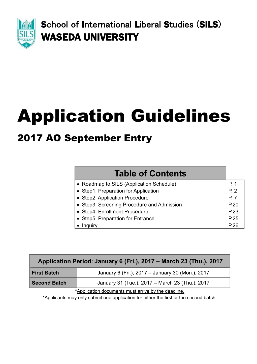Application Guidelines 2017 AO September Entry
