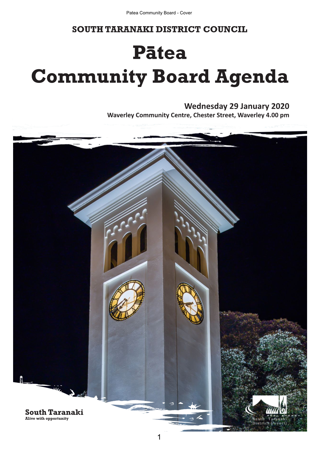 Patea Community Board Agenda