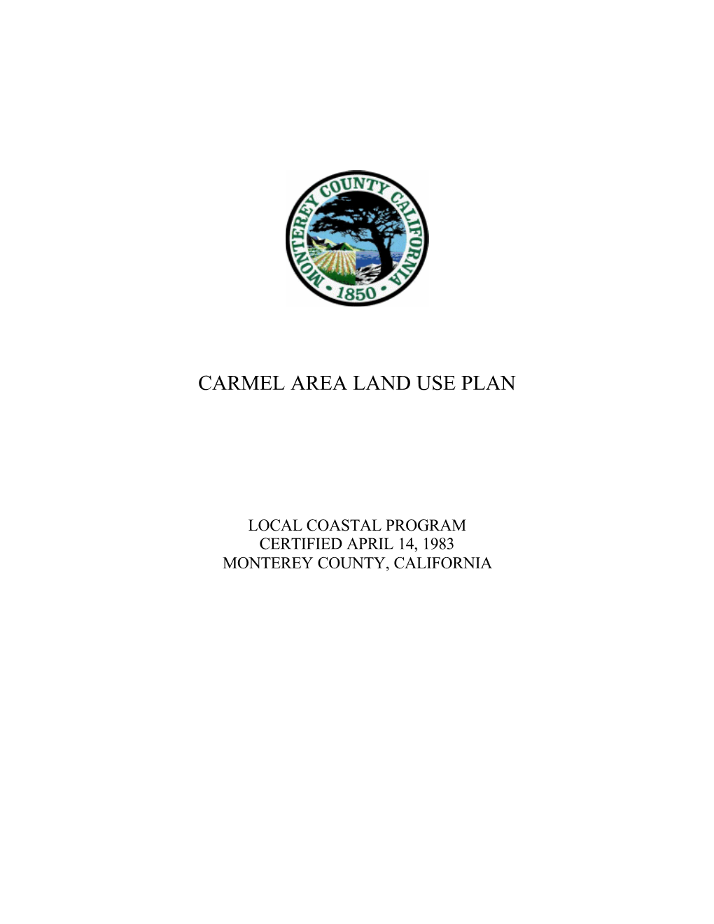 Carmel Area Land Use Plan