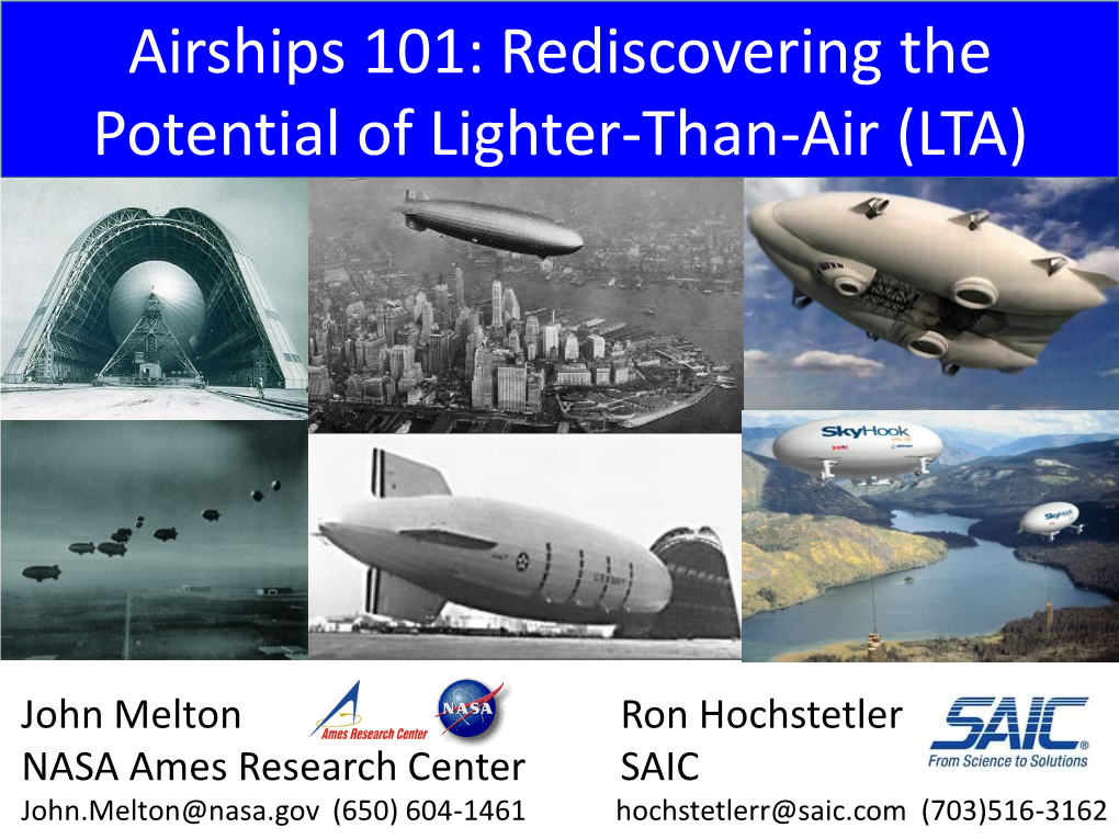 Airships 101: Rediscovering the Potential of Lighter-Than-Air (LTA)