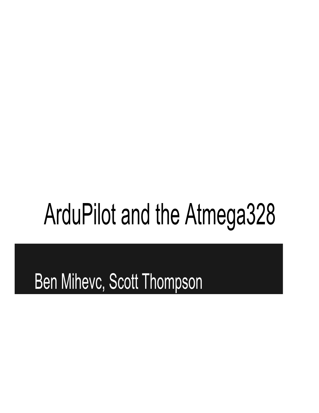 Ardupilot and the Atmega328