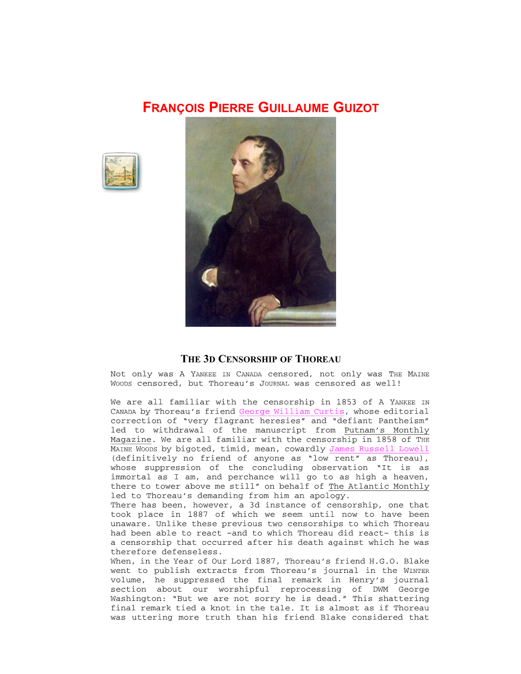 Professor François Pierre Guillaume Guizot Delivered His Initial Lecture As Professor of Modern History at the Sorbonne (Reprinted in His MEMOIRS)