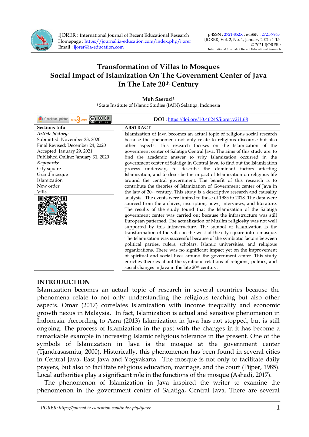 The Analysis of Parents and Pedagogues' Social