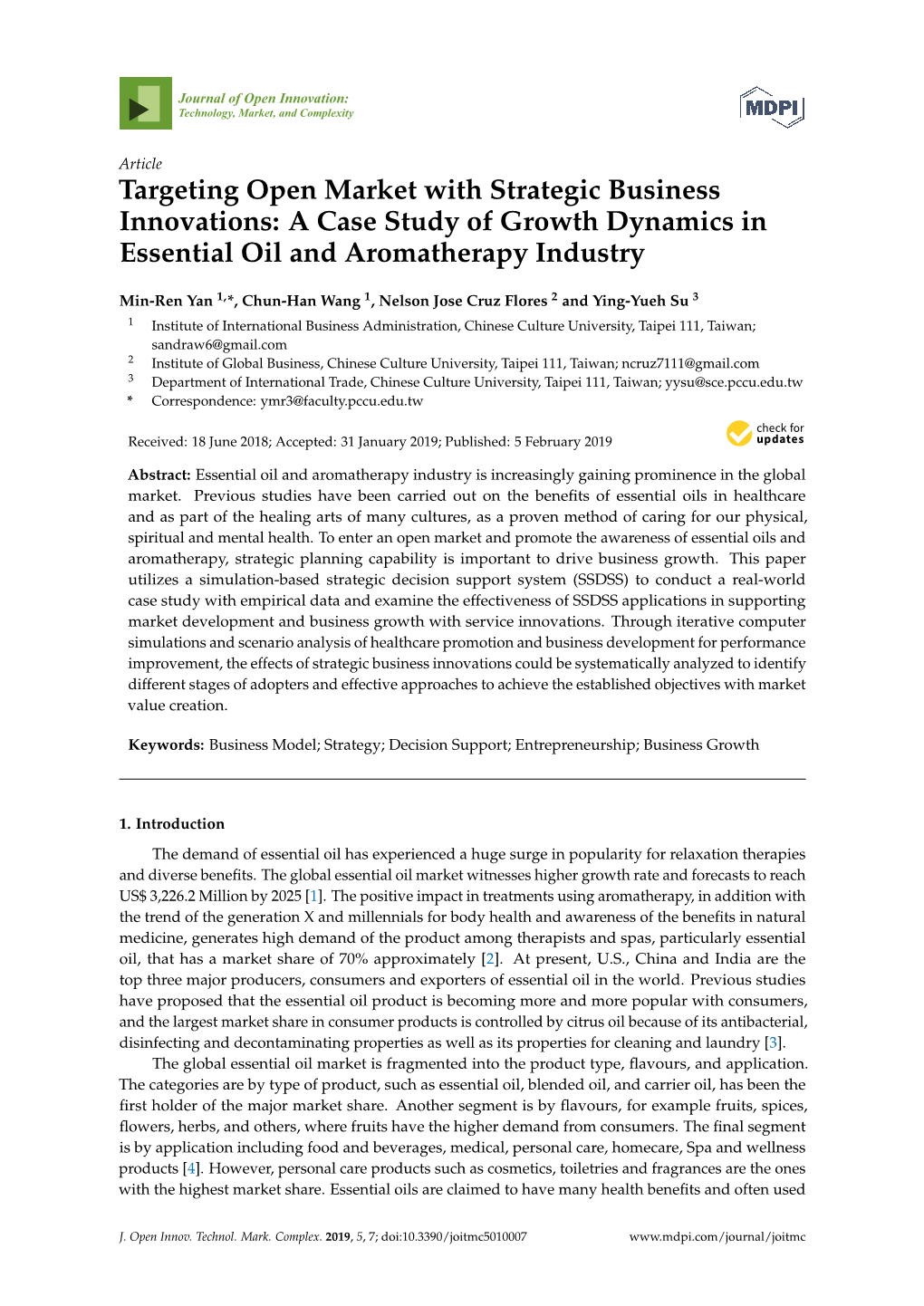 A Case Study of Growth Dynamics in Essential Oil and Aromatherapy Industry
